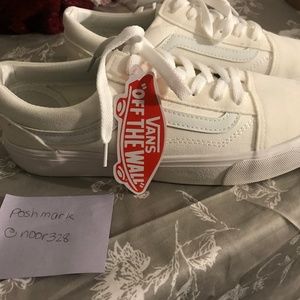 NWT White Vans Old Skool Womens 8.5 EUR 39 25 CM
